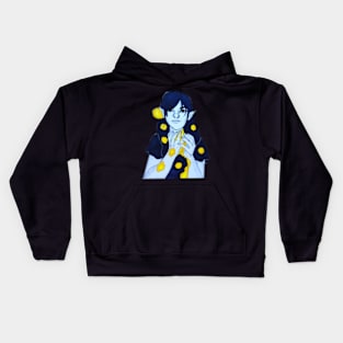 Glowing light character design Kids Hoodie